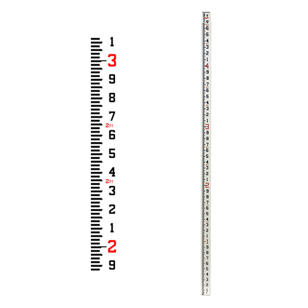 Details about   Seco Rectangular CR Series 13-foot leveling rod with graduations in inches 